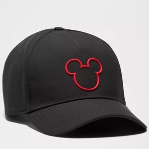 lululemon athletica Black Hat with Red Mickey Outline